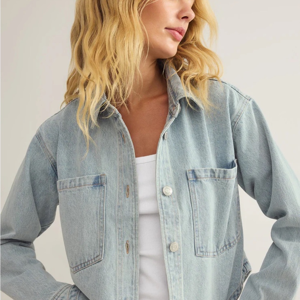 Z Supply All Day Cropped Denim Jacket